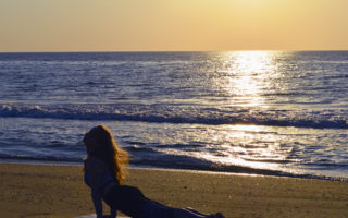 Yoga on the beach