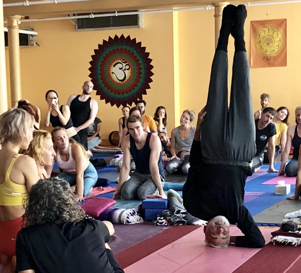 Sri Dharma Mittra's headstand