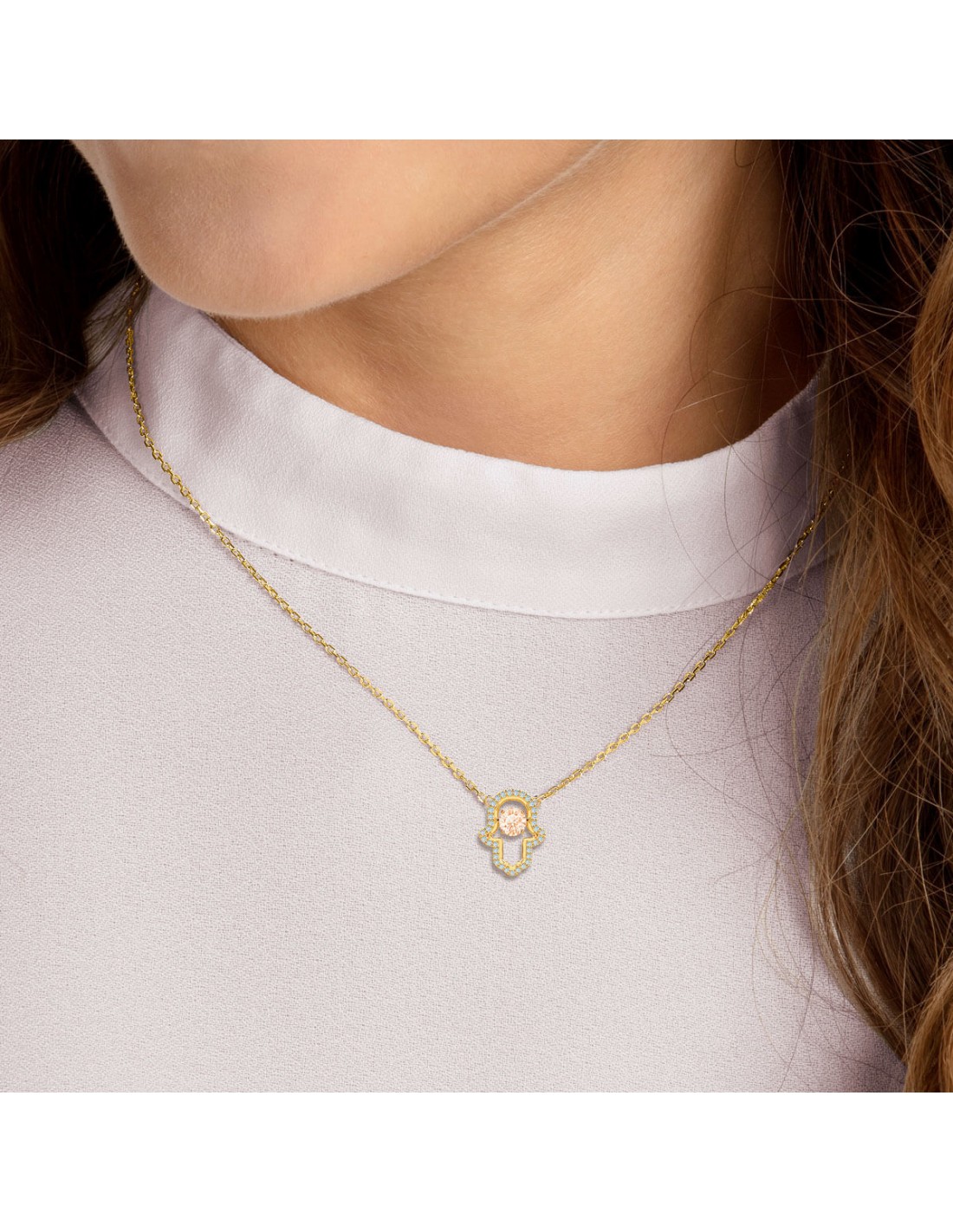 Swarovski on sale hamsa necklace