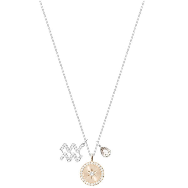 Swarovski Zodiac Pendant AQUARIUS, Gray, Rhodium Plating -5349213