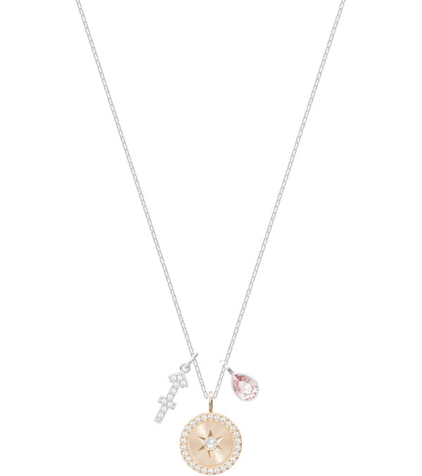 Swarovski Zodiac Pendant SAGITTARIUS, Pink, Rhodium Plating -5349221