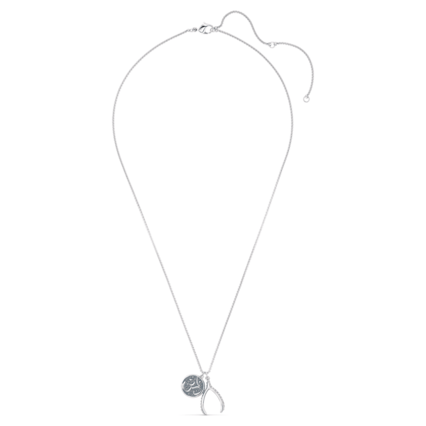 Swarovski Sand Pendant OM Sign, Blue, Rhodium plated -5535712 - Image 3