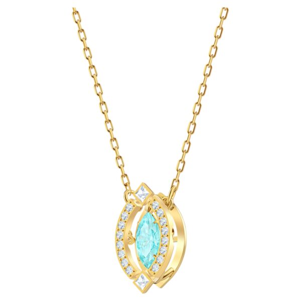 Swarovski SPARKLING DANCE NECKLACE, Green, Gold Tone -5497474 - Image 2