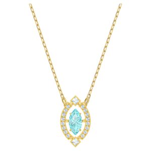 Swarovski SPARKLING DANCE NECKLACE, Green, Gold Tone -5497474
