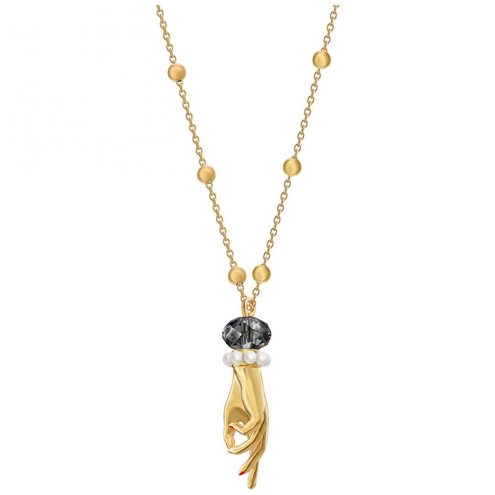 Swarovski Tarot Magic Hand Pendant, Gray, Gold-tone plated