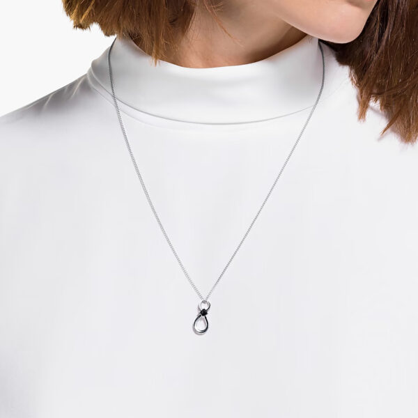 Swarovski INFINITY Pendant Infinity Necklace, Black, Rose Gold tone plated -5533722 - Image 5