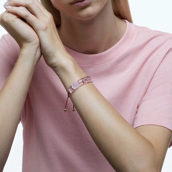 Swarovski Letra Bracelet HEART, Pink, Gold-Tone Plated - 5615001 - Image 4