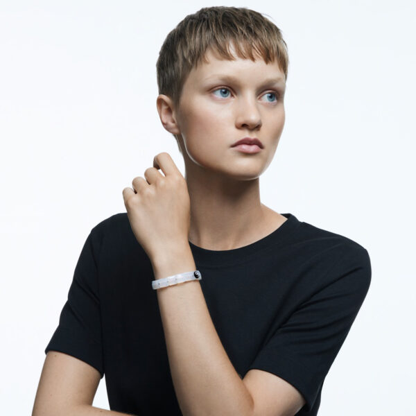 Swarovski Letra Bracelet YIN YANG, White, Rhodium Plated - 5614979 - Image 3