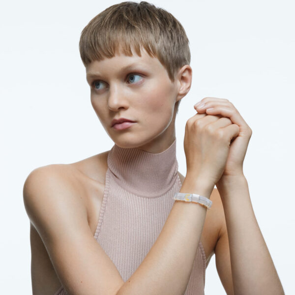 Swarovski Letra Bracelet YELLOW MOON, White, Gold-tone Plated - 5615863 - Image 3