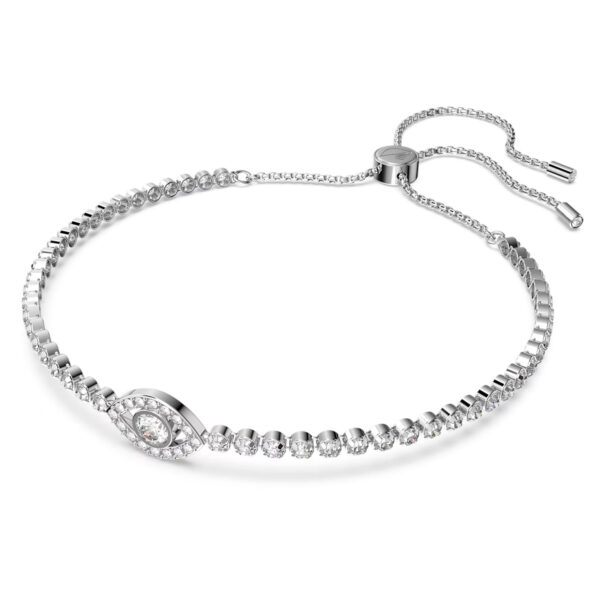 Swarovski Subtle Bracelet Evil Eye, White, Rhodium plated -5632062 - Image 2